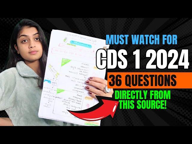 CDS Most Important Topics | 100% exam में आएंगे | CDS 1 2024 Preparation | SURESHOT TOPICS FOR CDS