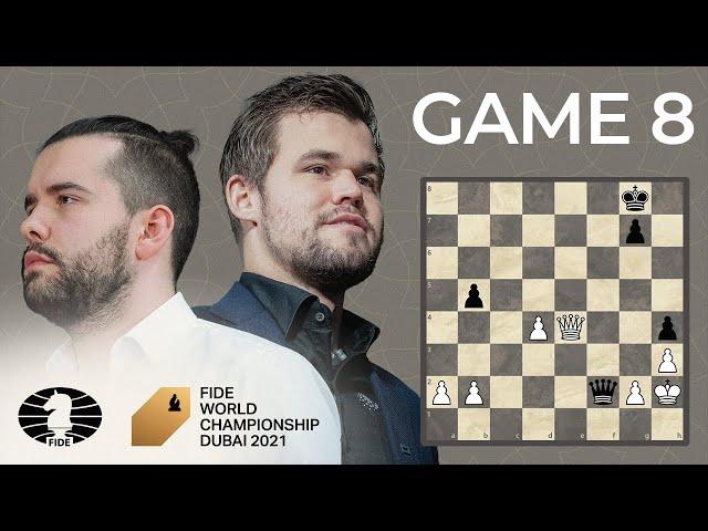 FIDE World Chess Championship Game 8 | Carlsen vs. Nepo