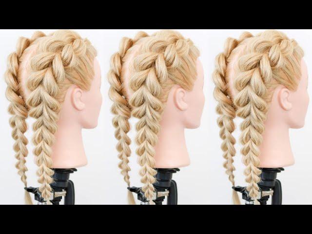 Double Pull Through Braid - EASY DUTCH BRAID ALTERNATIVE - Simple & Easy Braided Hairstyle