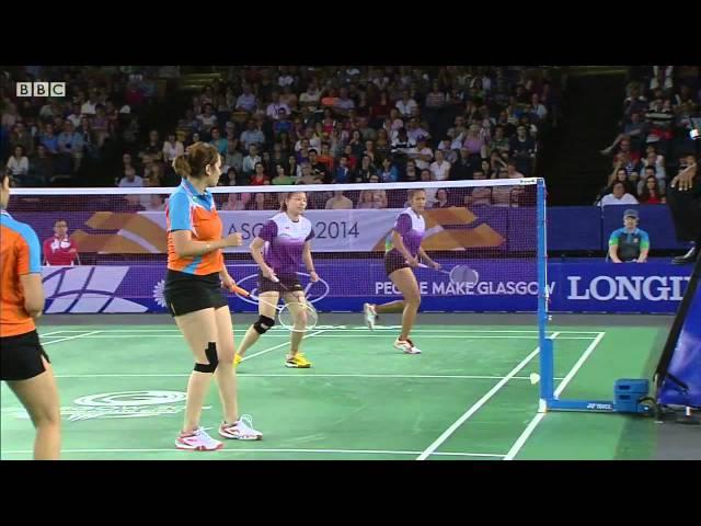 Mixed Team Bronze - SIN vs IND - WD - 2014 Commonwealth Games badminton