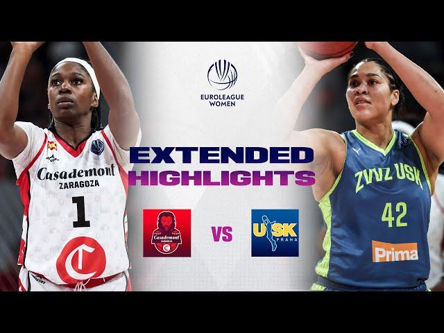 Casademont Zaragoza v ZVVZ USK Praha | Full Game Highlights | EuroLeague Women 2024-25