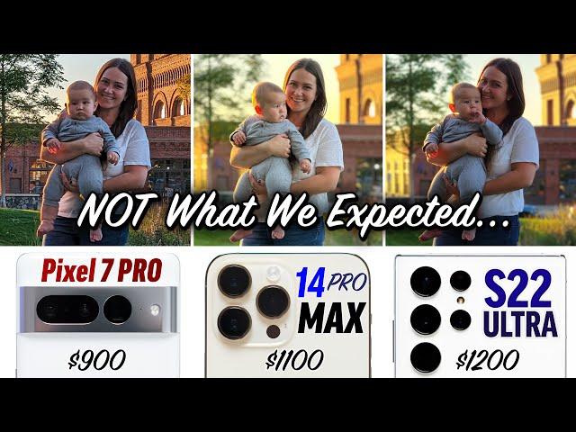 Pixel 7 Pro vs 14 Pro Max vs S22 Ultra Unbiased Camera Test