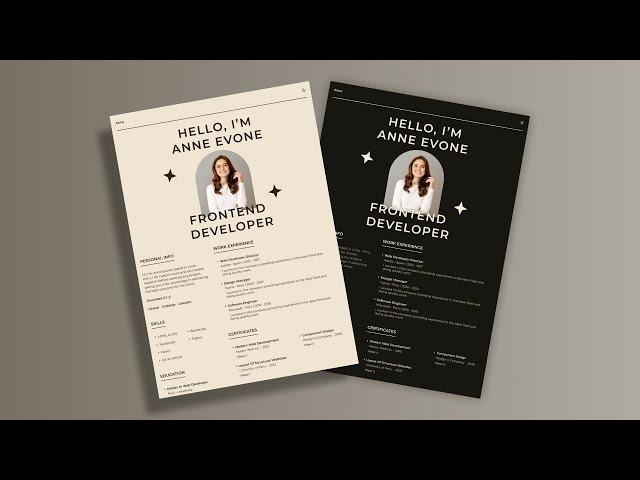 Responsive Resume Website Design Using HTML CSS & JavaScript