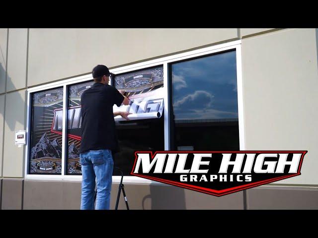 How to install perforated window graphics.