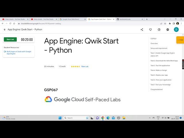 App Engine: Qwik Start - Python || Lab Solution || Qwiklabs Arcade 2023