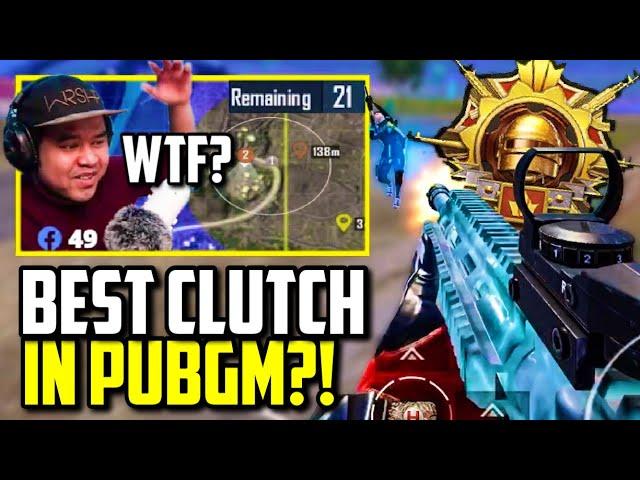 STREAMER REACTS TO FEITZ BEST CLUTCH EVER WHILE PUSHING CONQUEROR! | PUBG Mobile