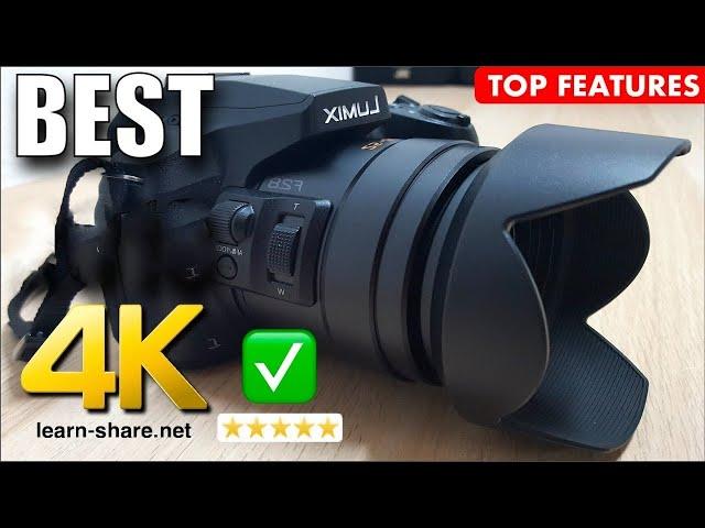 Best 4K Camera Under 500 Dollars - Panasonic Lumix FZ300 Bridge Camera (TOP Features)