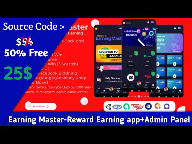 Earning Master - Android Rewards Earning App With Admin Panel  #Codecanyon  #Envato