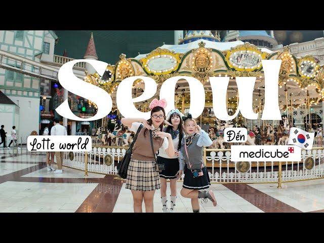 [vlog]1 ngày chơi ở Lotte World | nhất định phải làm 1 điều khi đến đây | thăm quan Medicube Hàn |