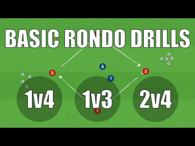 3 Basic RONDO Drills (Every Team Must Know) | Football/Soccer