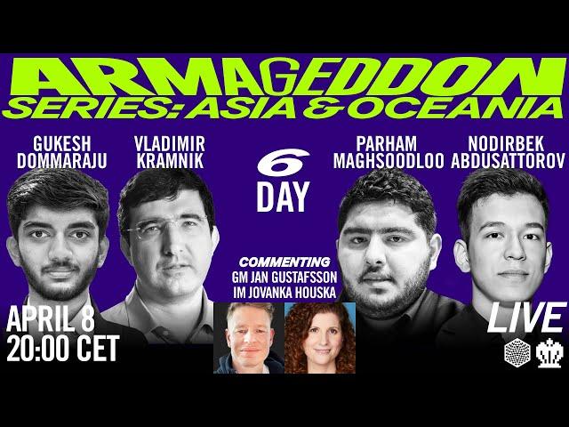 Gukesh D vs Vladimir Kramnik, Nodirbek Abdusattorov vs Parham Maghsoodloo | Day 6 Armageddon