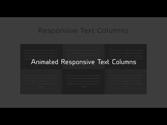 Responsive Equal Height Columns | HTML & CSS