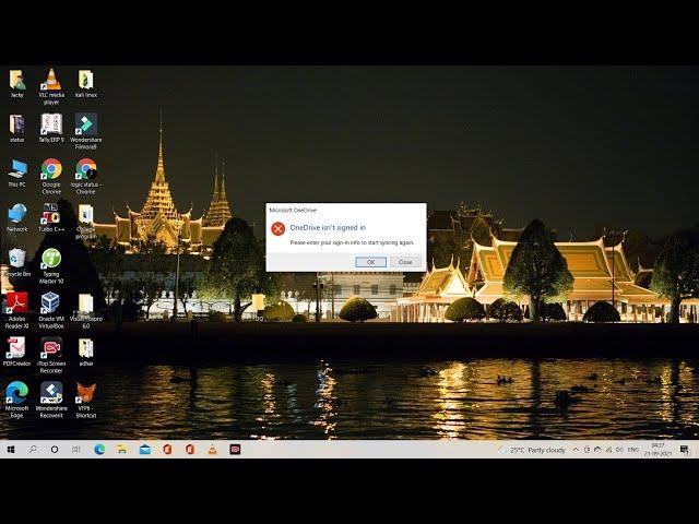 How to solved OneDrive isn't signed in  ( OneDrive isn't signed in solved )