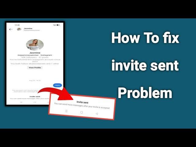 How to Disable Instagram Invite Sent Message | Fix Invite Sent Problem on Instagram (2 Ways)