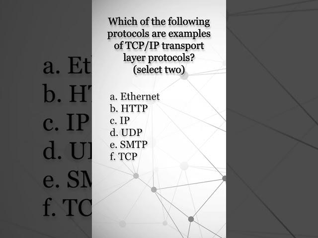 TCP/IP protocol quiz question #ccna #shorts #networking