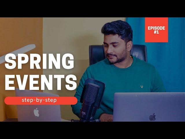 Learn Spring Events step-by-step | ApplicationListener | ApplicationEventPublisher | @EventListener