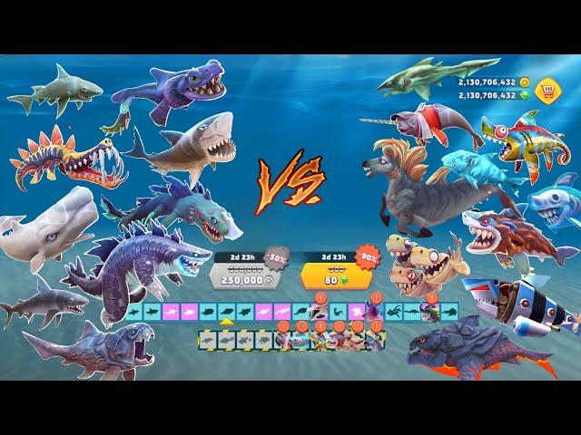 Hungry Shark Evolution - Normal Sharks Vs Special Power Sharks Ability - All 28 Sharks Unlocked