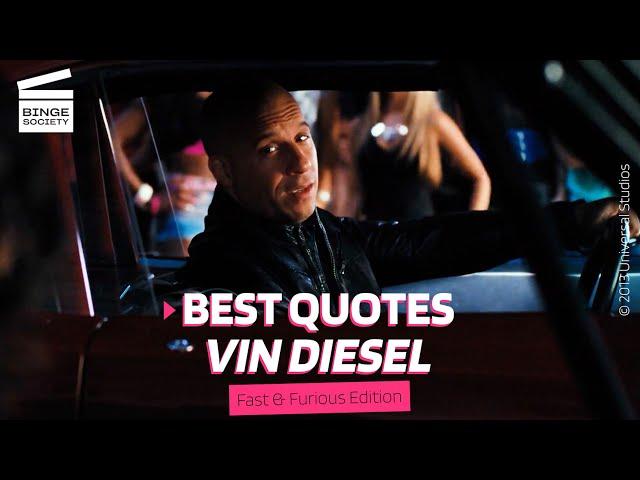 Vin Diesel's Best Quotes HD CLIP