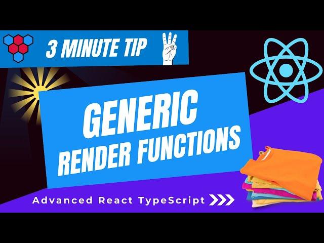 Generic ReactJS Render Functions // 3 minute tip