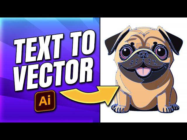 NEW AI Generates SVG files! Adobe Illustrator Text to Vector Tutorial