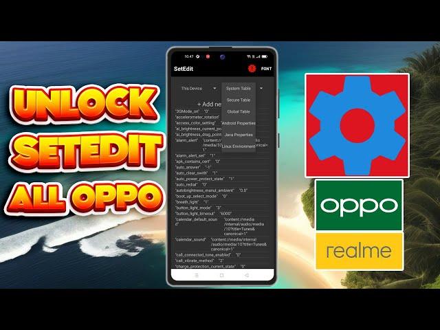 Cara Unlock Setedit Global Table Di Hp Oppo