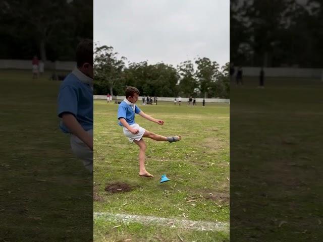 Goal Kicking BareFoot Off The RBVortex @rugbybricks NZ Made Kicking Tee