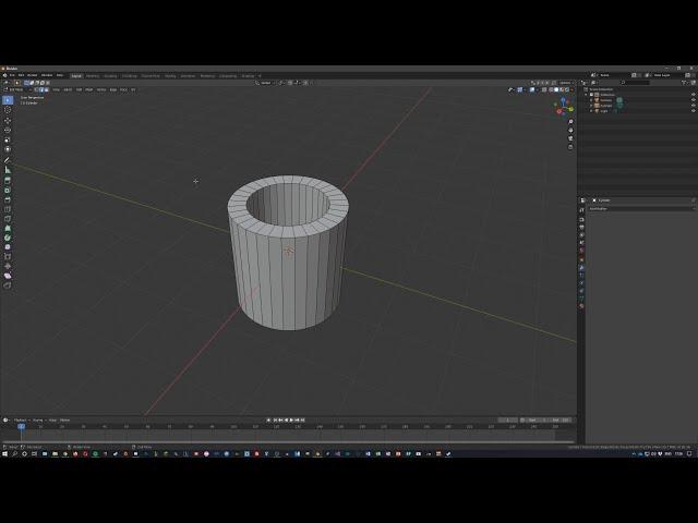 [Blender 2.8+] How to make a hollow cylinder