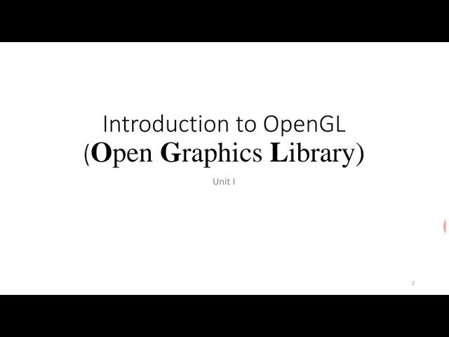 Introduction to OpenGL