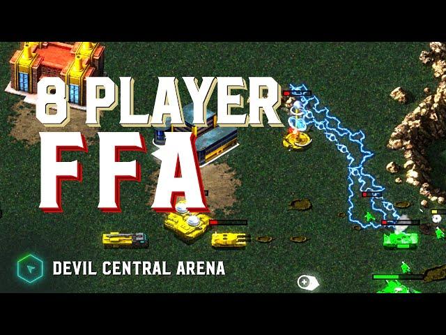 8 Player FFA - Devil Central Arena - Red Alert Remastered