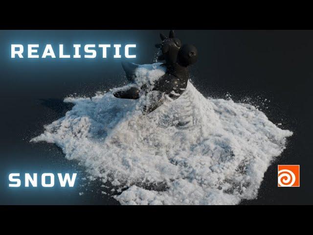 Easiest Way to make Realistic Snow in HOUDINI !!! #houdini #vellum #snow