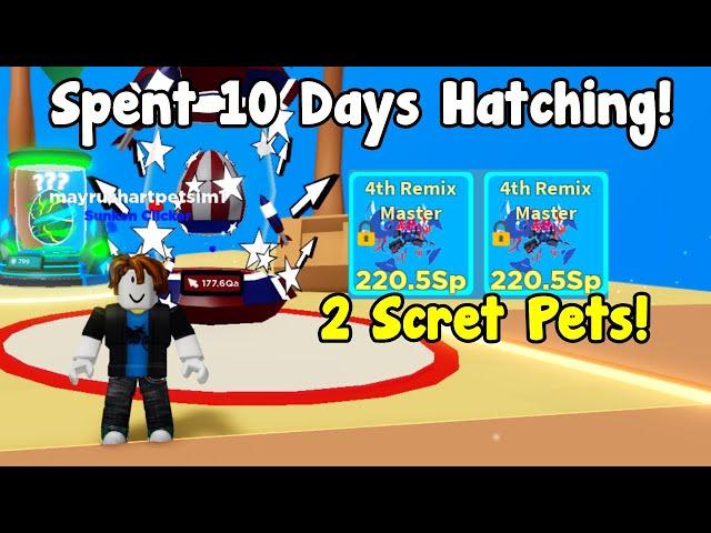 I Spent 10 Days Hatching In Clicker Simulator And Hatched 2 Secret Pets!