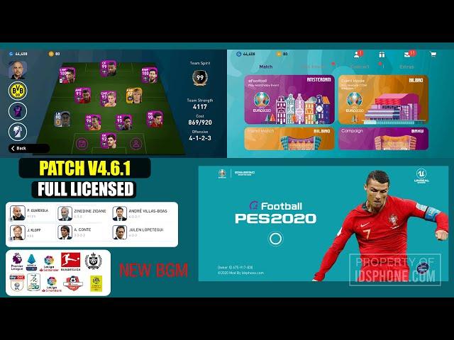 PATCH PES 2020 MOBILE EURO 2020 BY IDSPHONE V4.6.1