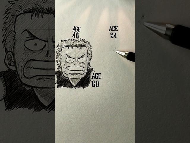 How to draw zoro | Age 60, Age 21, Age 10️