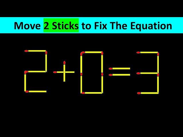 Improve IQ - Fix The Equation #matchstickpuzzle #simplylogical