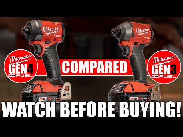 Milwaukee M18 Fuel Impact G4 and Gen3 Tool Comparison!