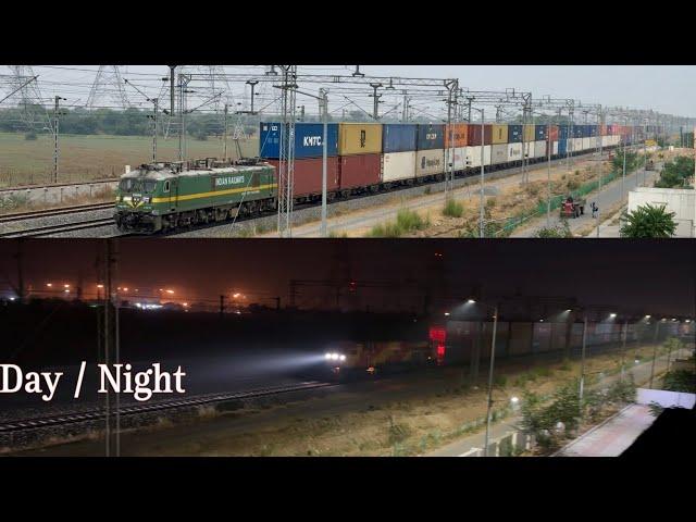 Dedicated freight corridor of india and high speed trains // Day & Night