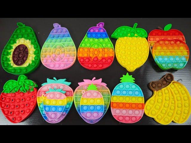 Fruit Fidget Toys Pop It Collection ASMR  Satisfying Sound for Relaxing  DIY Tiktok Compilation