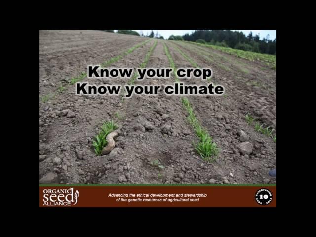 Organic Seed Production Six Webinar Series Part 1