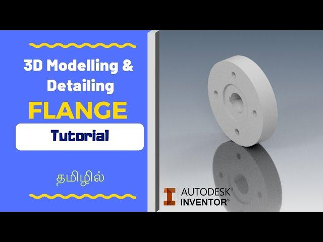 Flange Coupling | Autodesk Inventor | Tutorial - 3D Modelling & Drafting