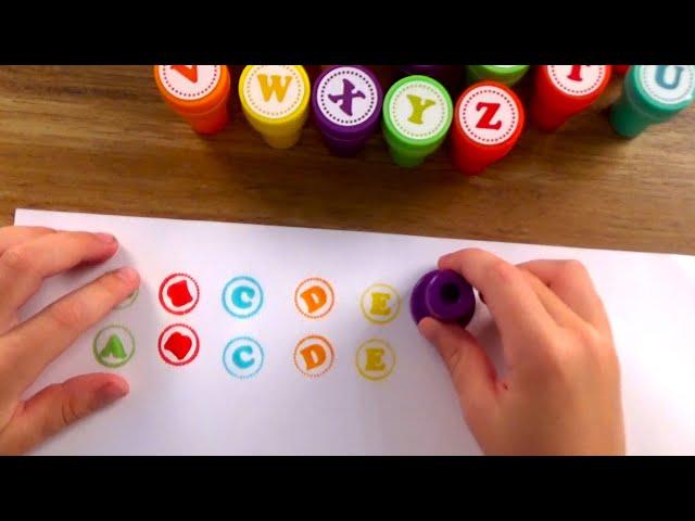 Learning the alphabet for toddlers with letter toys