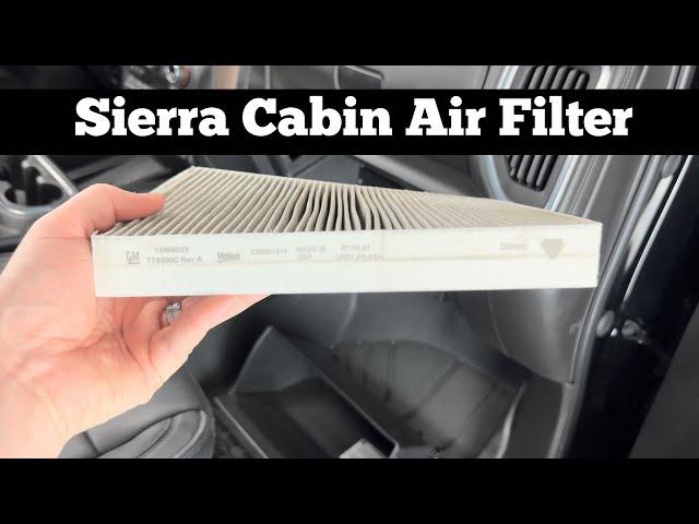 2019 - 2022 GMC Sierra Cabin Air filter Replacement - How To Change Or Replace AC Filter Location