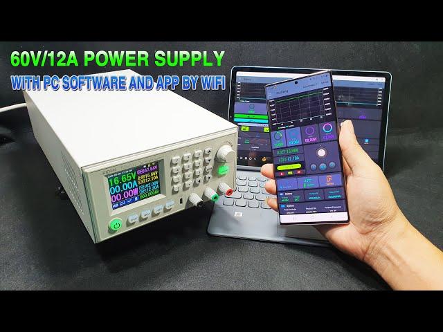 Assembling DC Power Supply 60V 12A 720W - PC software and APP by WIFI