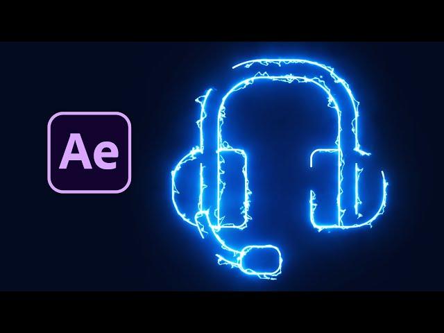 Electric Neon Logo Reveal in After Effects