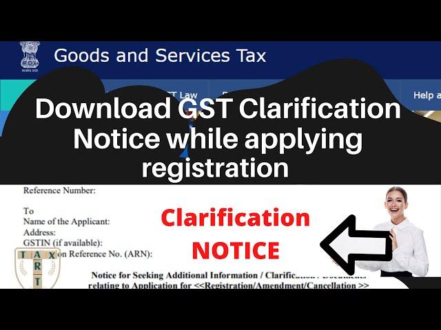 How to Download Clarification Notice on GST. #TaxArt