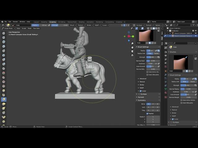 Using Blender's Sculpting Tools to Tweak Your Horses