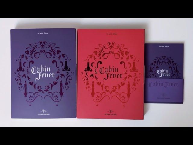 Unboxing Purple Kiss 5th Mini Album Cabin Fever (Purple, Red, & Poca ver.)