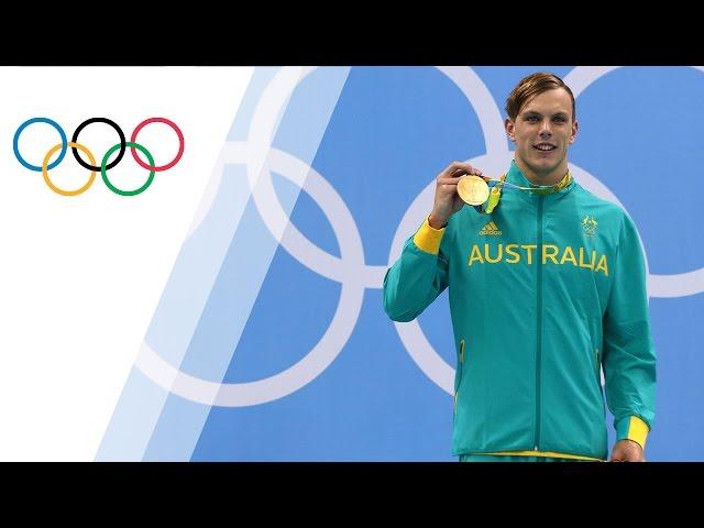 Australia's Chalmers wins gold in Men's 100m Freestyle