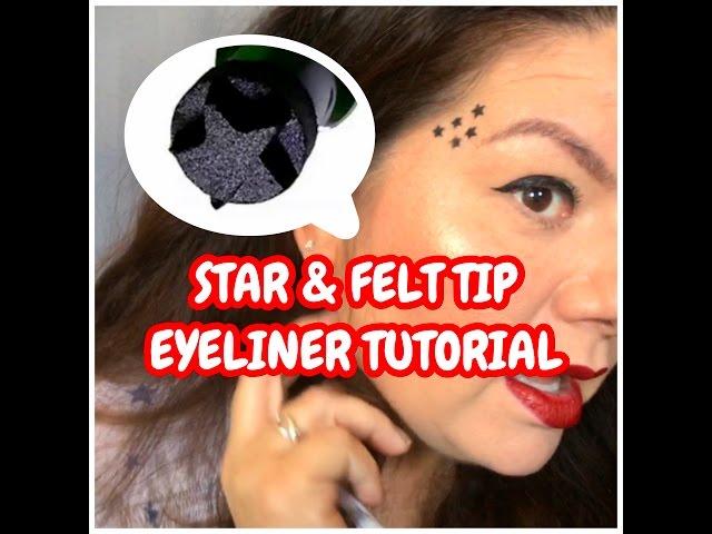 $0.99 Liquid Eyeliner Star Stamp Tattoo tutorial & review