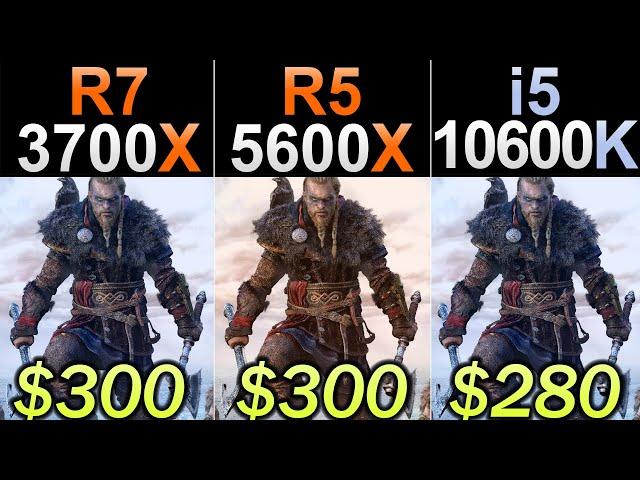 Ryzen 7 3700X Vs. Ryzen 5 5600X Vs. i5-10600K | RTX 3080 and RTX 3060 Ti | 1080p Gaming Benchmarks