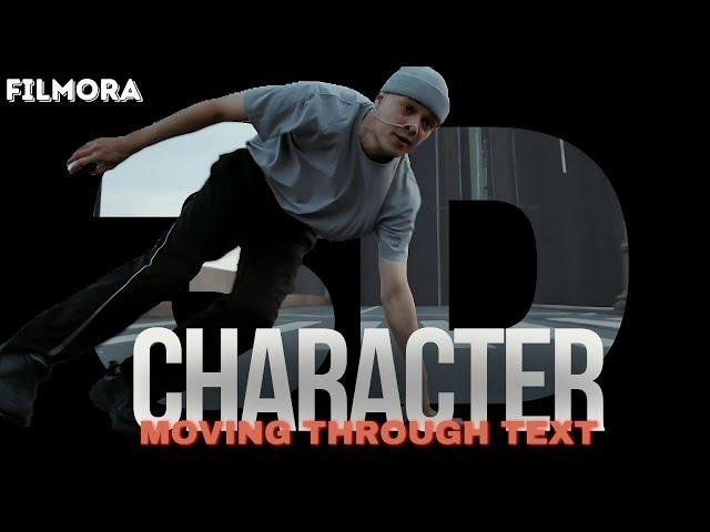 Character Moving Through Text Effect - Filmora Wondershare Tutorial - Filmora 13 - Filmora